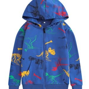 TLAENSON Kids Dinosaur Hoodies for Boys Girls Pullover Hooded Toddler Sweatshirt